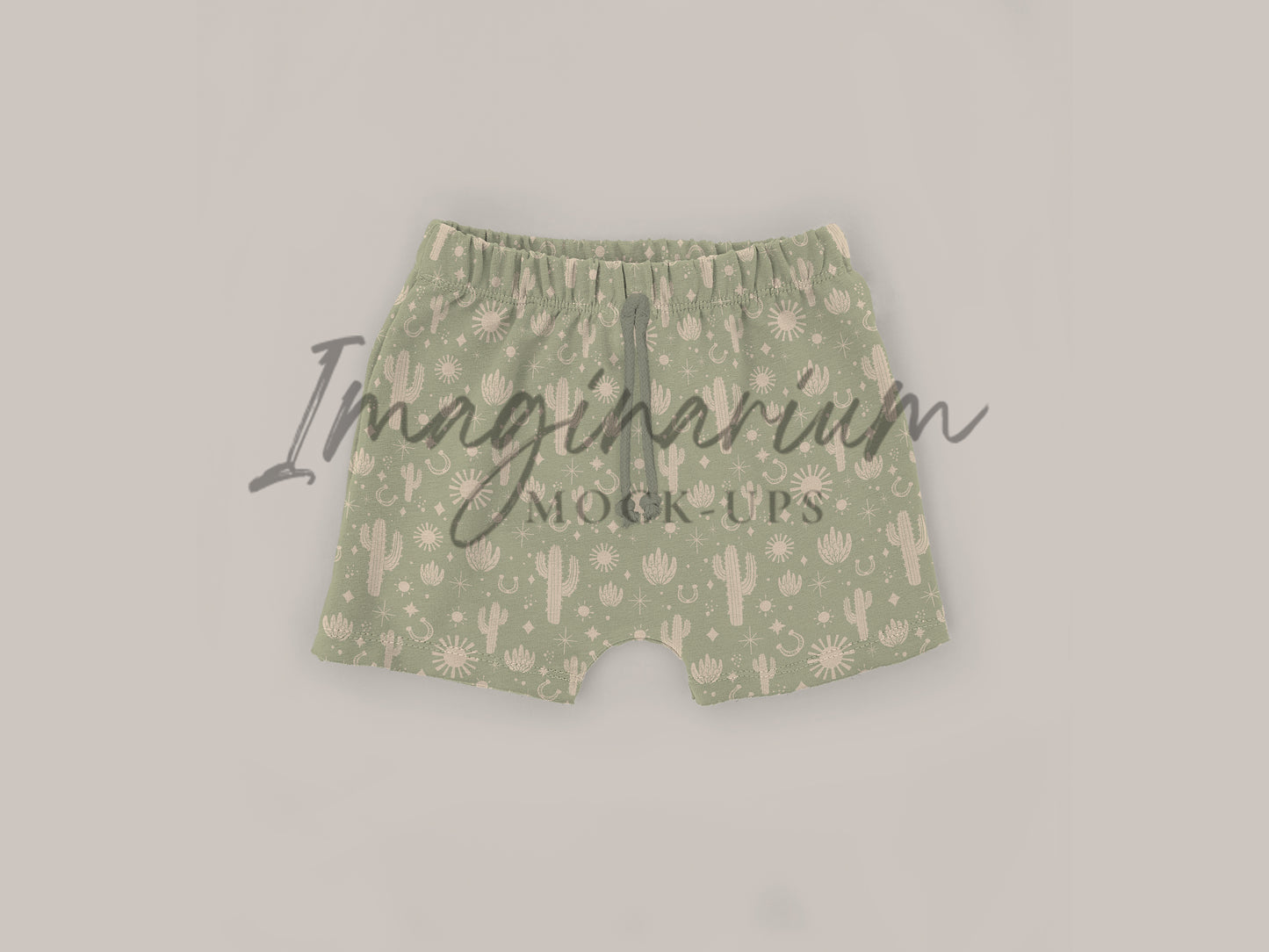Elastic Waist Play Shorts Mock Up, Realistic Clothing Mockup for Photoshop and Procreate