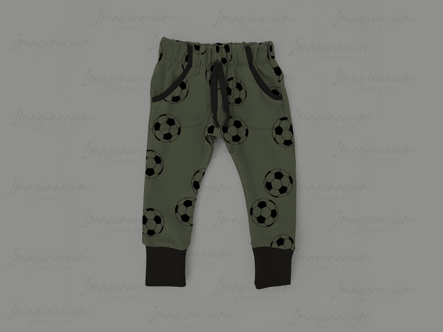 Fold Over Elastic Playday Pants with Pockets Jogger Mock Up, Realistic Clothing Mockup for Photoshop and Procreate