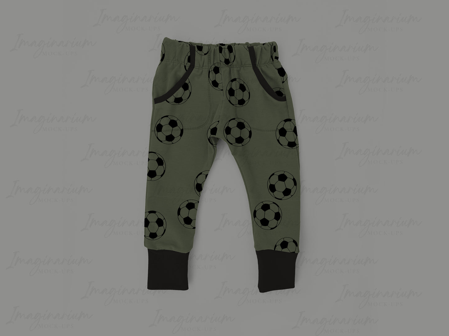 Fold Over Elastic Playday Pants with Pockets Jogger Mock Up, Realistic Clothing Mockup for Photoshop and Procreate