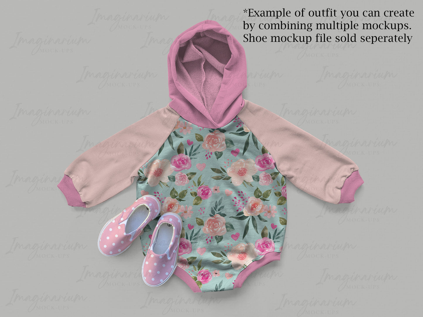 Slip-on Tennis Shoes Mock Up, Realistic Baby Shoes Mockup for Procreate and Photoshop