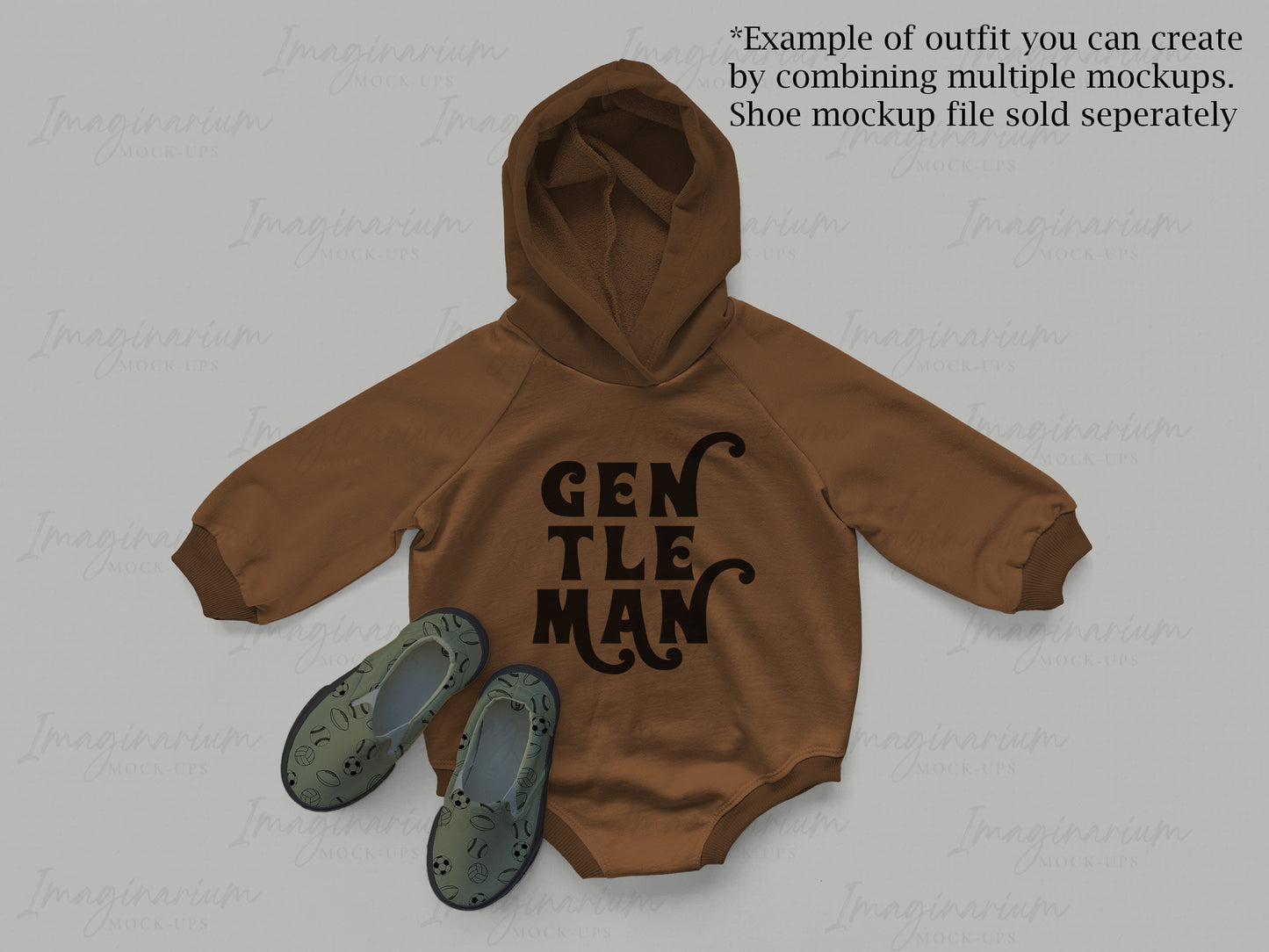 Slip-on Tennis Shoes Mock Up, Realistic Baby Shoes Mockup for Procreate and Photoshop