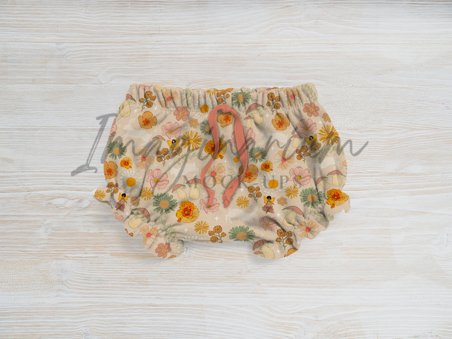 Ruffle Shorties Shorts Mock Up, Realistic Clothing Mockup for Photoshop and Procreate