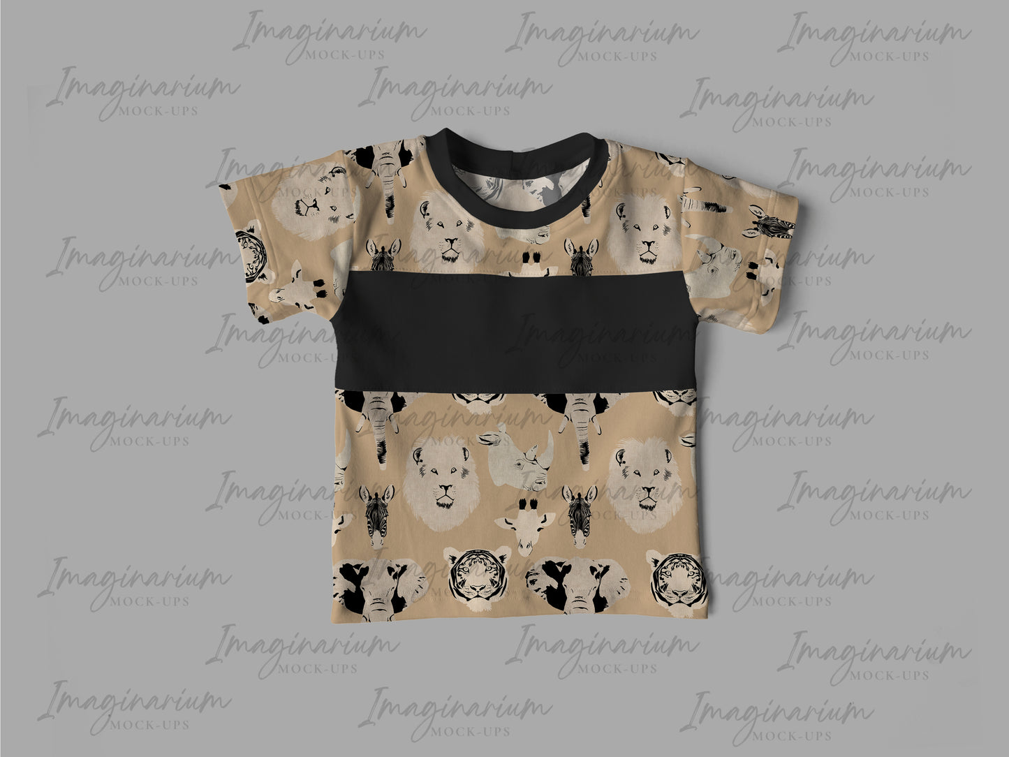 Upton Color Block Short Sleeve Top Mock Up, Realistic Clothing Mockup for Photoshop and Procreate