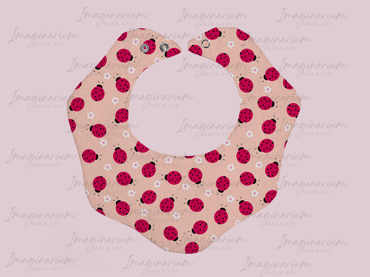 Scalloped Bib Mock Up, Realistic Baby Bib Mockup for Photoshop and Procreate