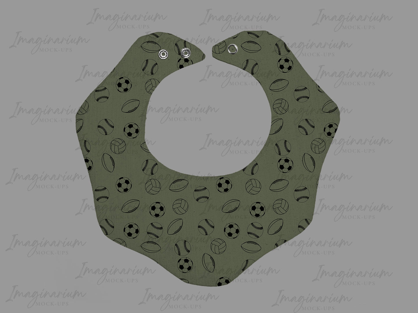Scalloped Bib Mock Up, Realistic Baby Bib Mockup for Photoshop and Procreate