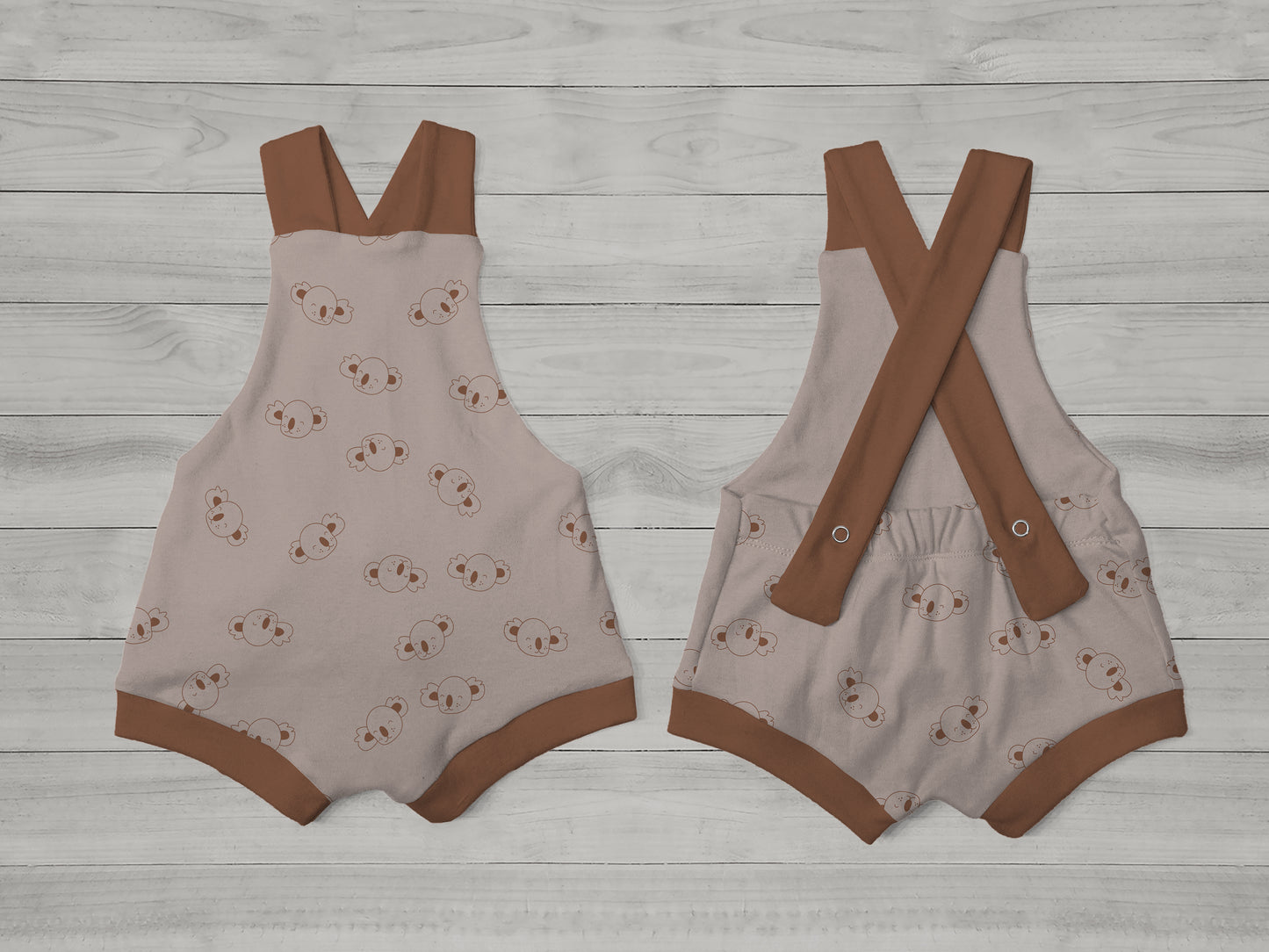 Overalls Shorties Mock Up, Realistic Clothing Mockups for Photoshop and Procreate