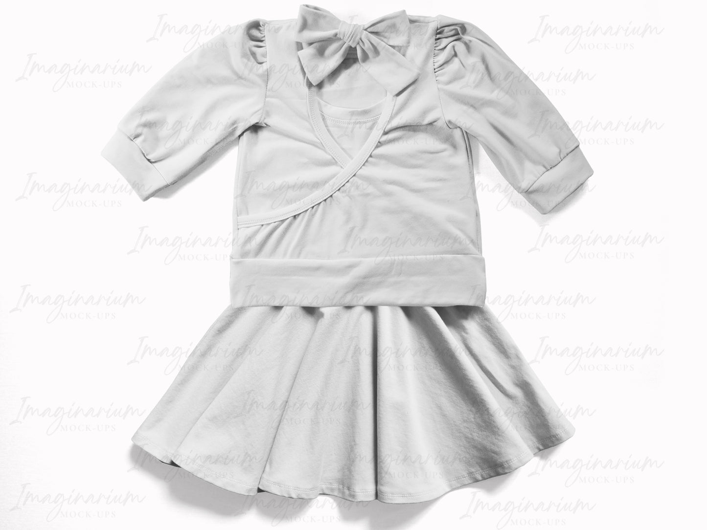 Long Sleeve Starling Dress Mock Up, Realistic Clothing Mockup for Photoshop and Procreate