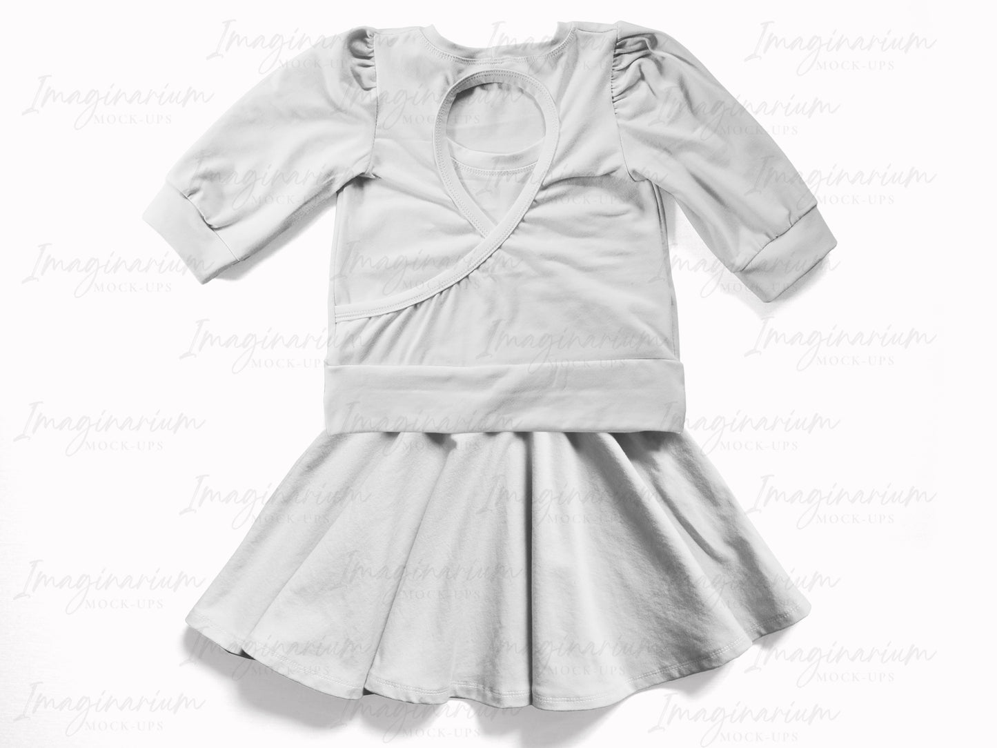 Long Sleeve Starling Dress Mock Up, Realistic Clothing Mockup for Photoshop and Procreate