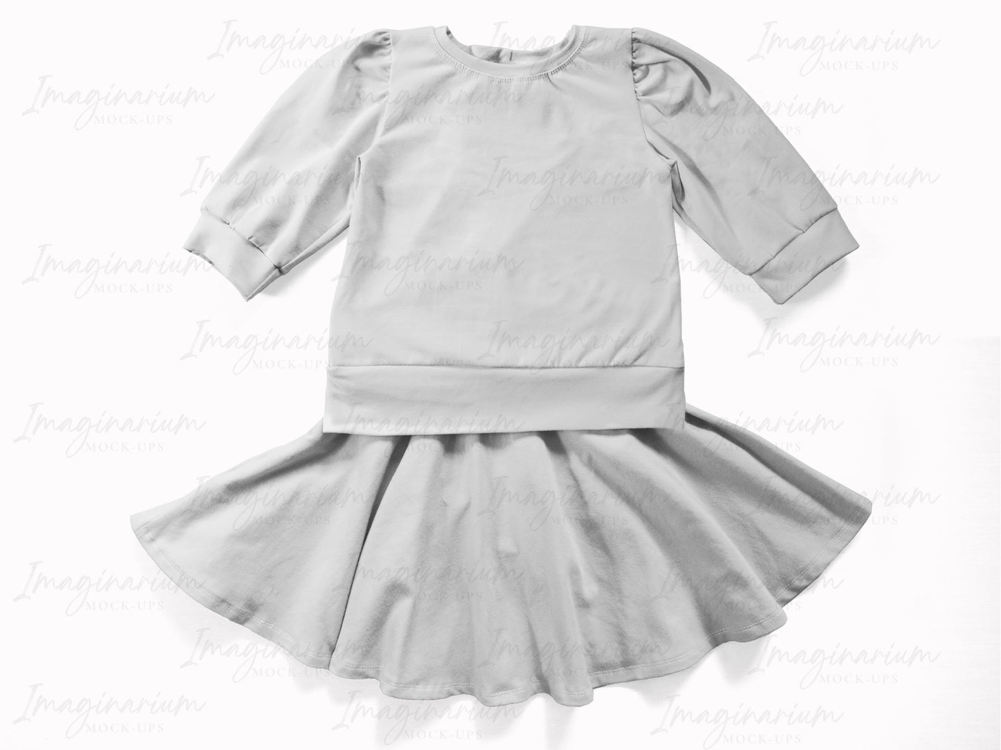 Long Sleeve Starling Dress Mock Up, Realistic Clothing Mockup for Photoshop and Procreate