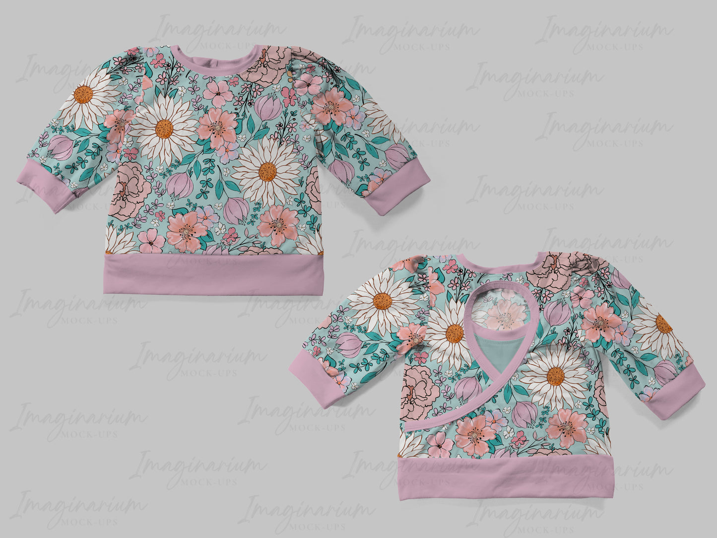 Long Sleeve Starling Top Mock Up, Realistic Clothing Mockup for Photoshop and Procreate