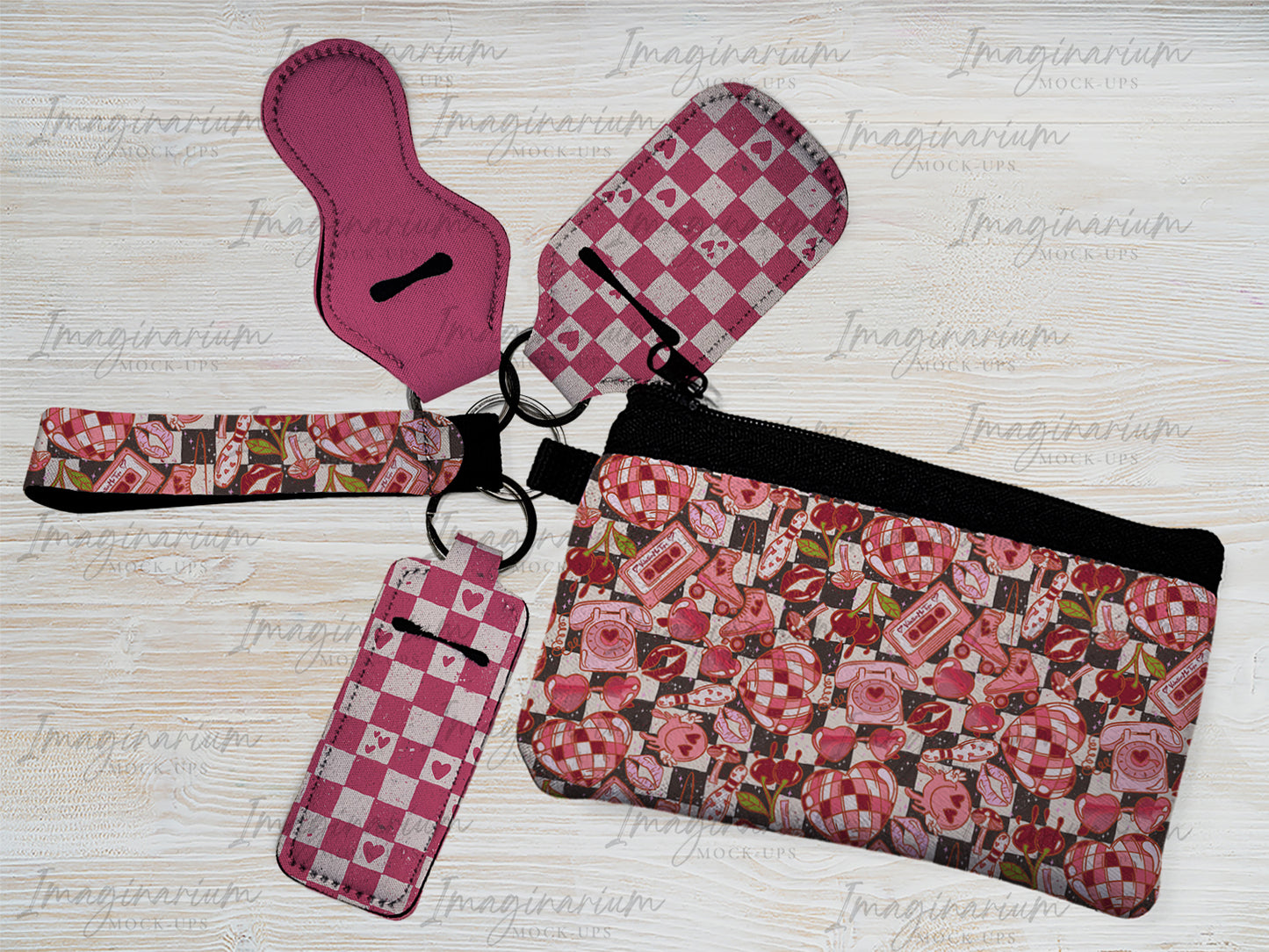 Sublimation Wristlet Keychain Bundle Mock Up, Realistic Mockup for Photoshop and Procreate