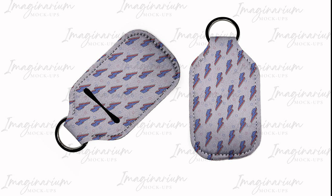 Hand Sanitizer Holder Sublimation Keychain Mock Up, Realistic Mockup for Photoshop and Procreate