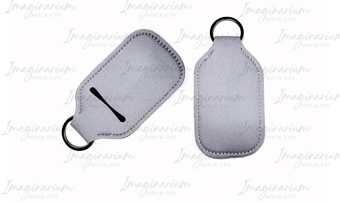 Hand Sanitizer Holder Sublimation Keychain Mock Up, Realistic Mockup for Photoshop and Procreate