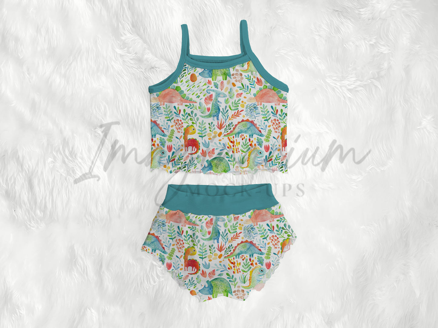 Summer Sleep Set Mock Up, Lounge Tank and Shorts Mock-up, Realistic Mockup for Photoshop and Procreate