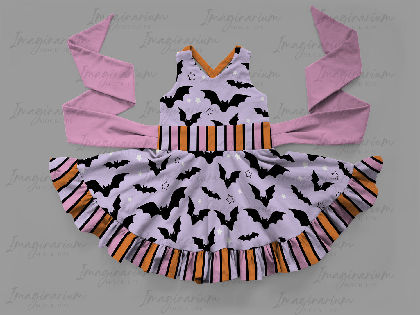 Tigerlily Multi Strap Bow Back Dress Mock Up, Realistic Clothing Mockup for Photoshop and Procreate