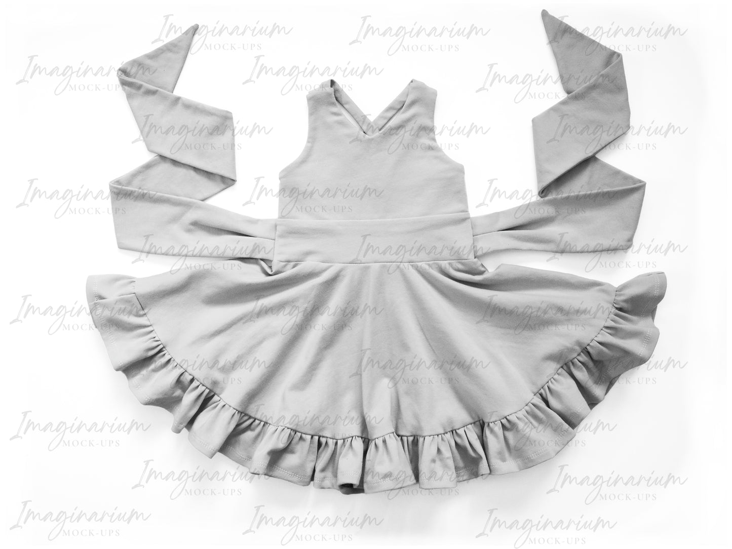 Tigerlily Multi Strap Bow Back Dress Mock Up, Realistic Clothing Mockup for Photoshop and Procreate