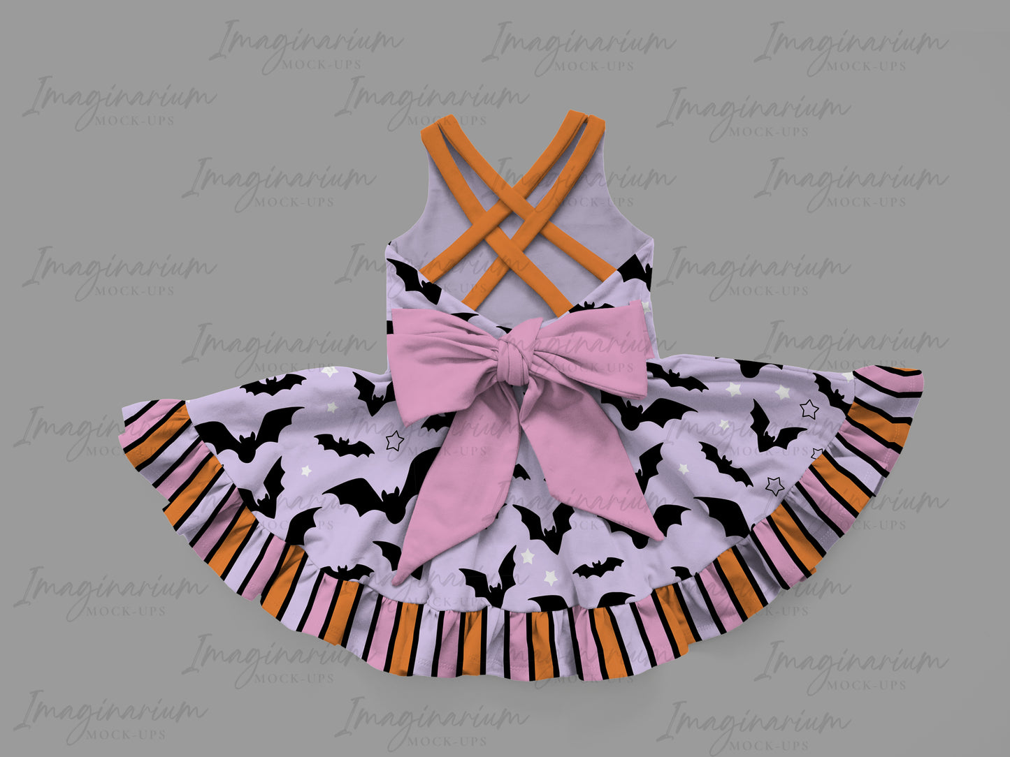 Tigerlily Multi Strap Bow Back Dress Mock Up, Realistic Clothing Mockup for Photoshop and Procreate