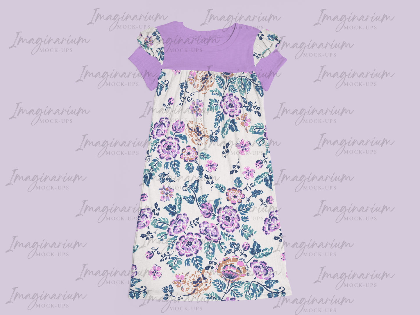 Winnie Short Sleeve Nightgown Mock Up, Realistic Mockup for Photoshop and Procreate