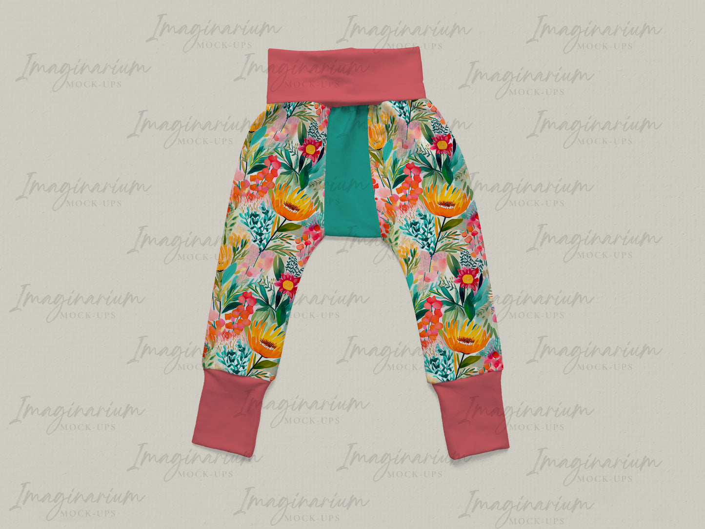 Baby Wrap Set Pants Mock-up, Realistic Clothing Mockup for Procreate and Photoshop