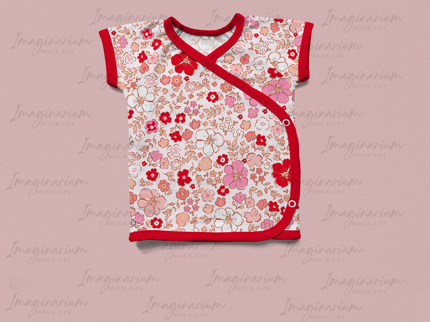 Baby Wrap Set Short Sleeve Top Mock-up, Realistic Clothing Mockup for Procreate and Photoshop