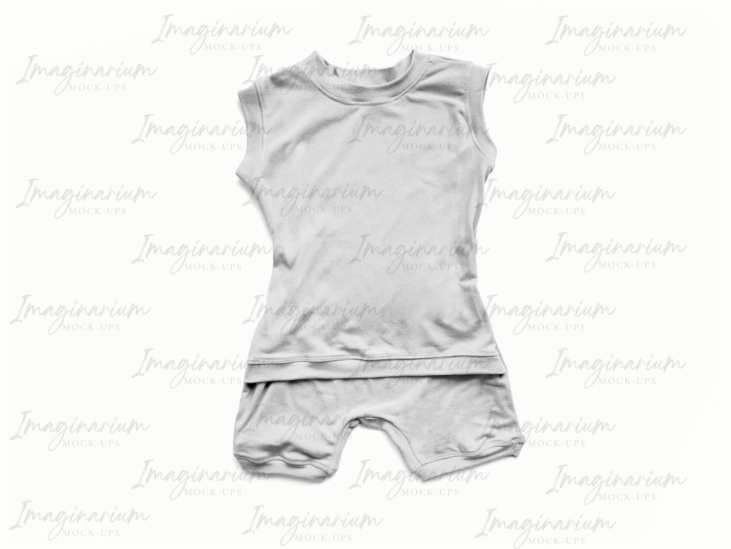 Sleeveless and Shorts Anytime Romper Mock Up, Realistic Mockup for Photoshop and Procreate