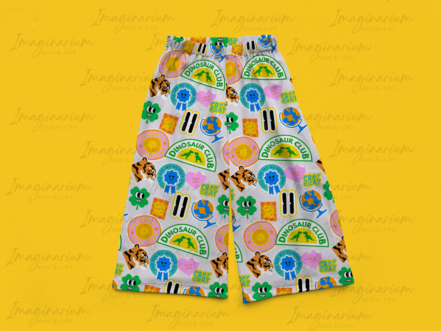 Flow Wide Leg Pants Mock Up, Realistic Clothing Mockup for Photoshop and Procreate