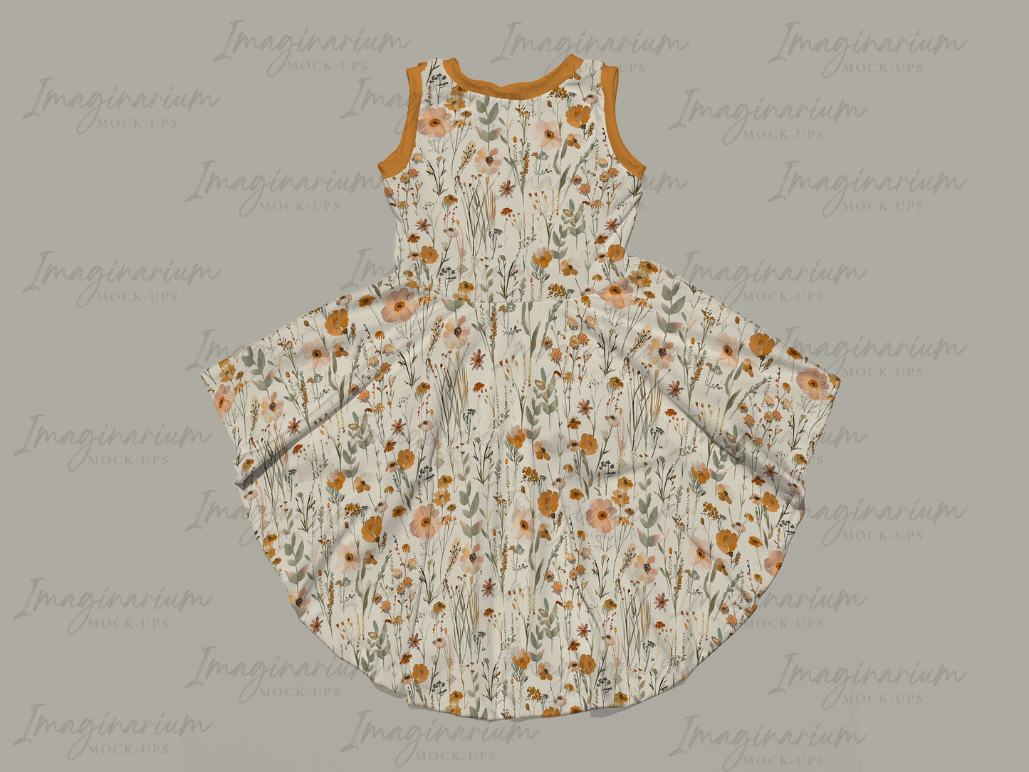High Low Dress Mockup, Realistic Clothing Mock Up for Photoshop and Procreate