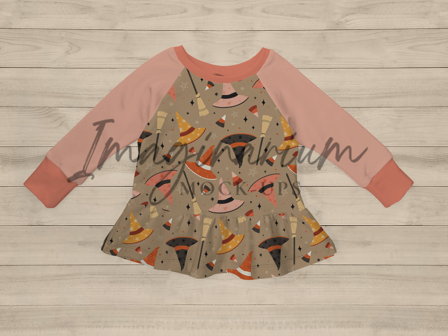Ruffle Raglan Sweater Mockup, Realistic Clothing Mock Up for Photoshop and Procreate