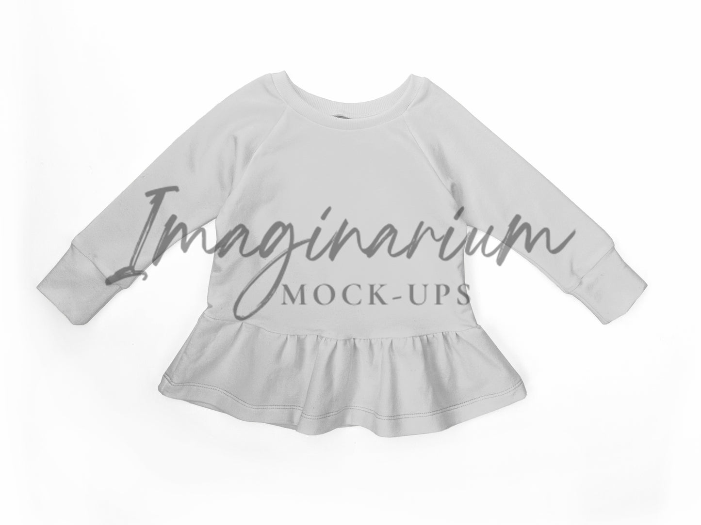 Ruffle Raglan Sweater Mockup, Realistic Clothing Mock Up for Photoshop and Procreate