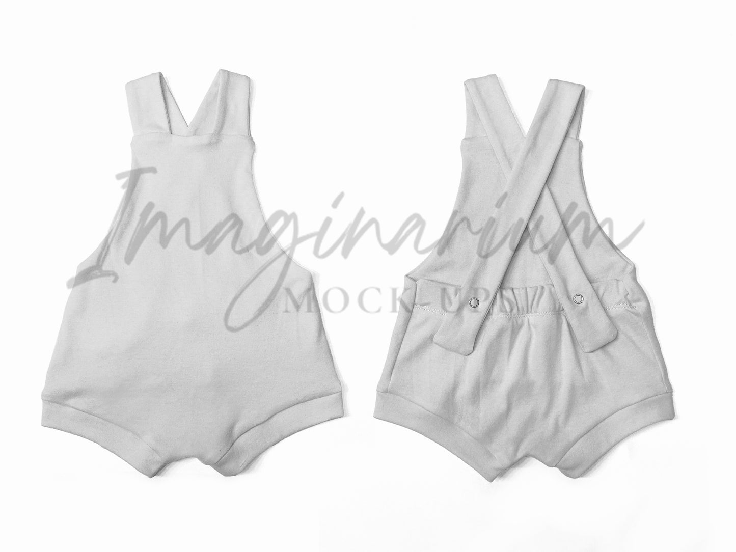 Overalls Shorties Mock Up, Realistic Clothing Mockups for Photoshop and Procreate