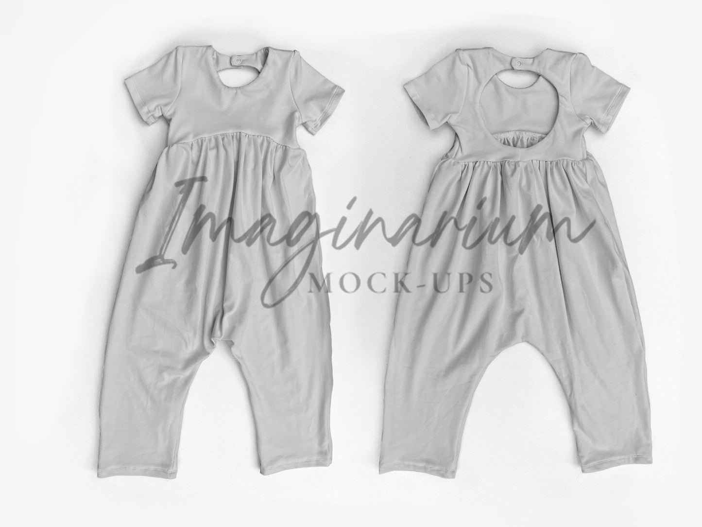Pants Bubble Romper Mockup, Realistic Mock Up for Photoshop and Procreate