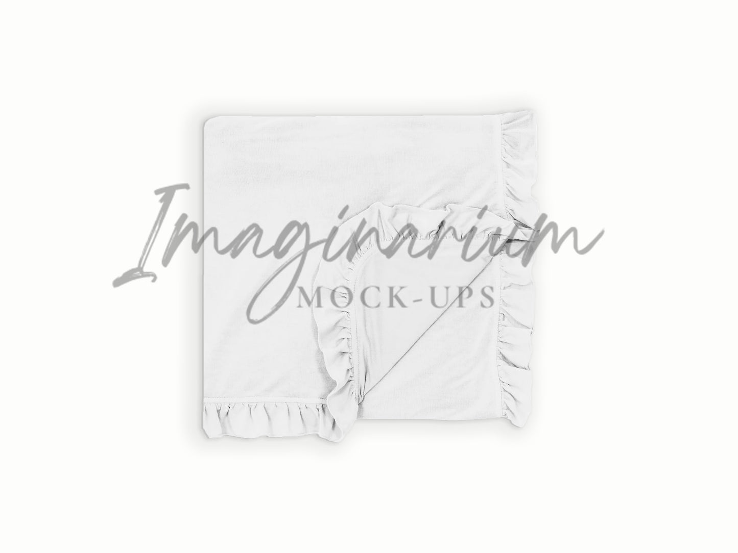 Ruffle Edge Blanket Mockup, Realistic Folded Blanket Mock Up for Photoshop and Procreate