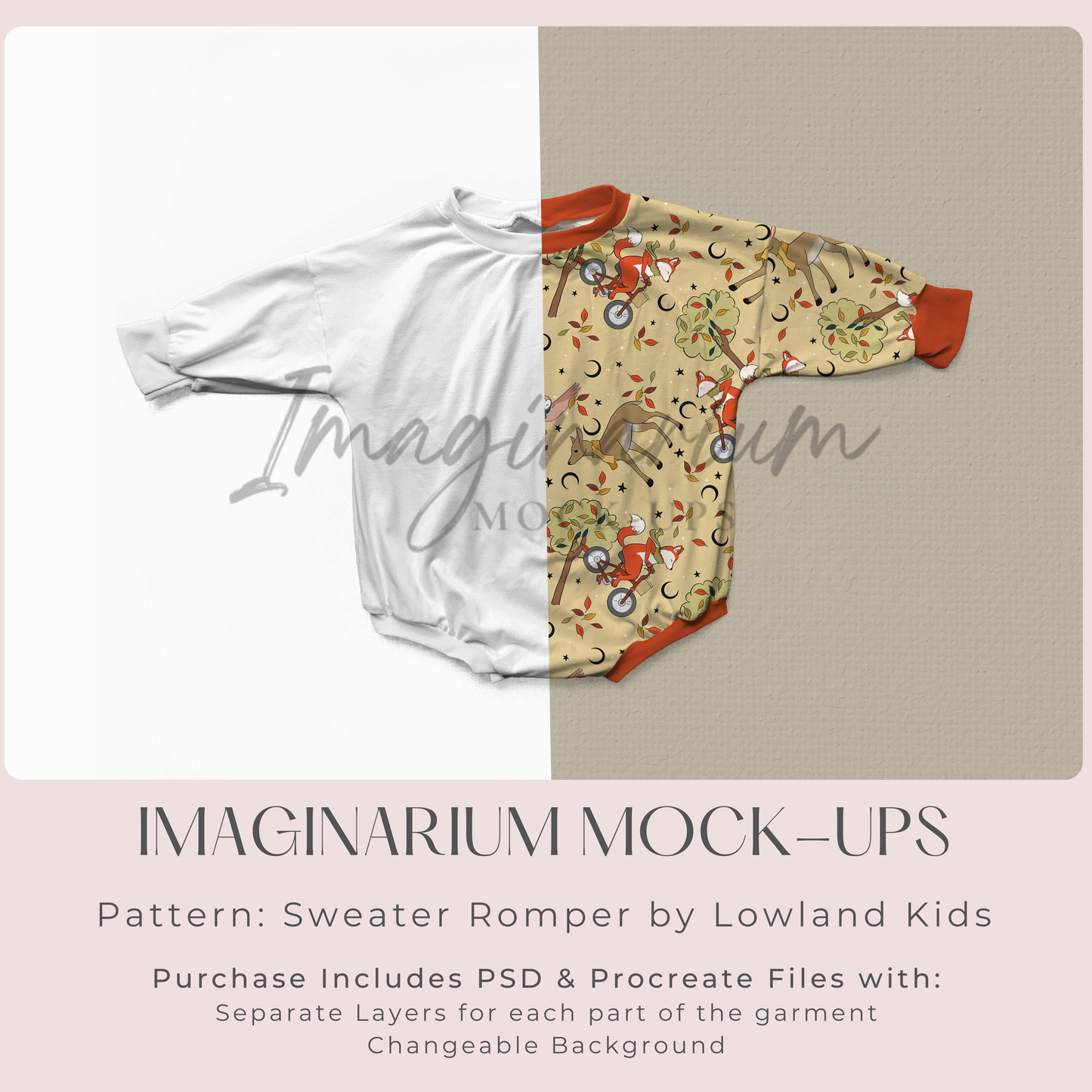Sweater Romper Mock Up, Realistic Mockup for Photoshop and Procreate