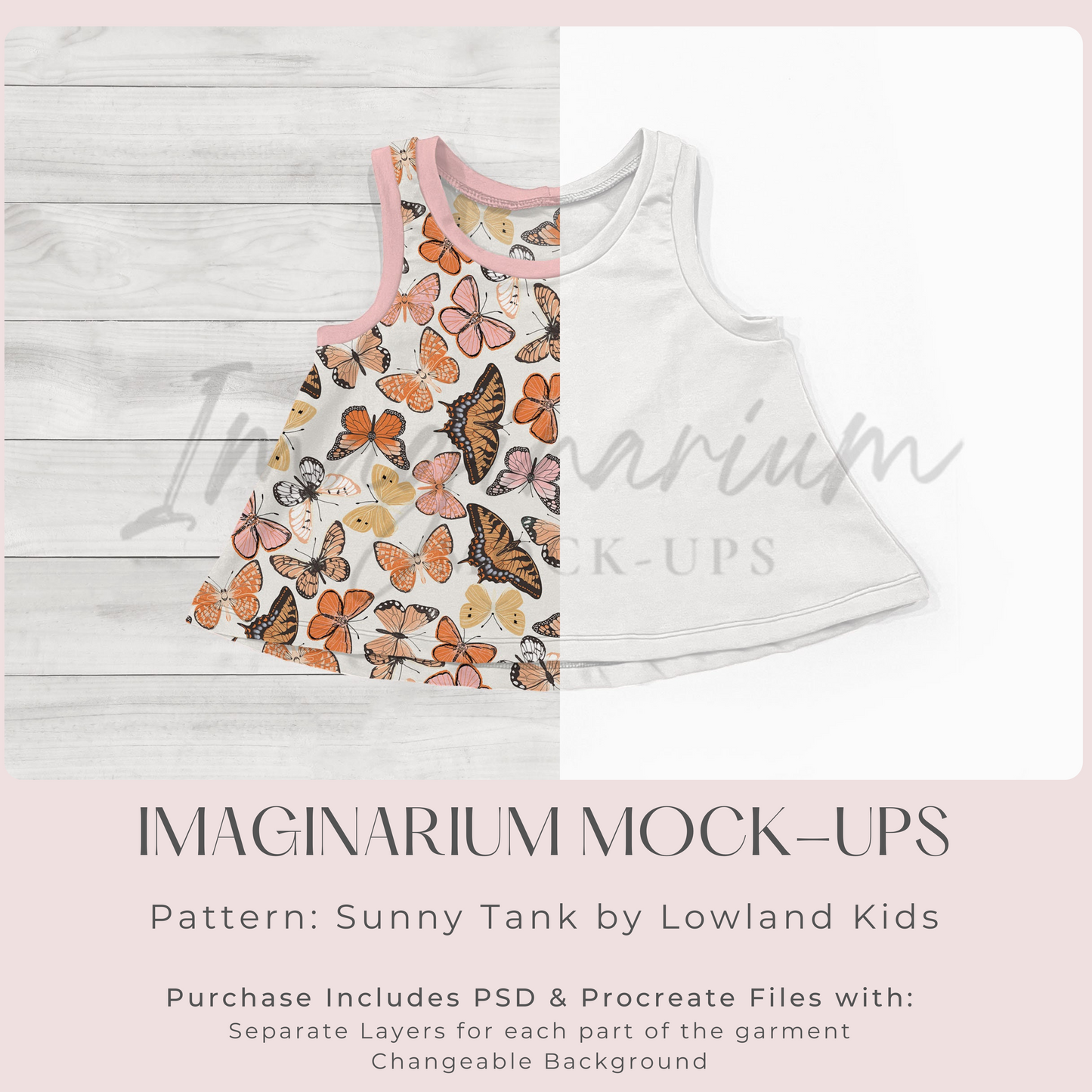 Swing Tank Top Mock Up, Realistic Mockup for Photoshop and Procreate