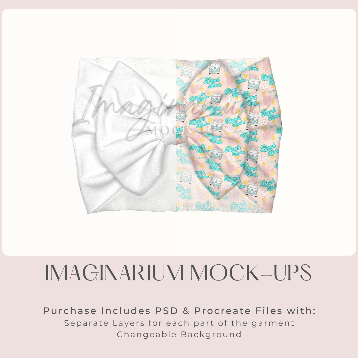Bow Headwrap Mock Up, Realistic Mockup for Photoshop and Procreate