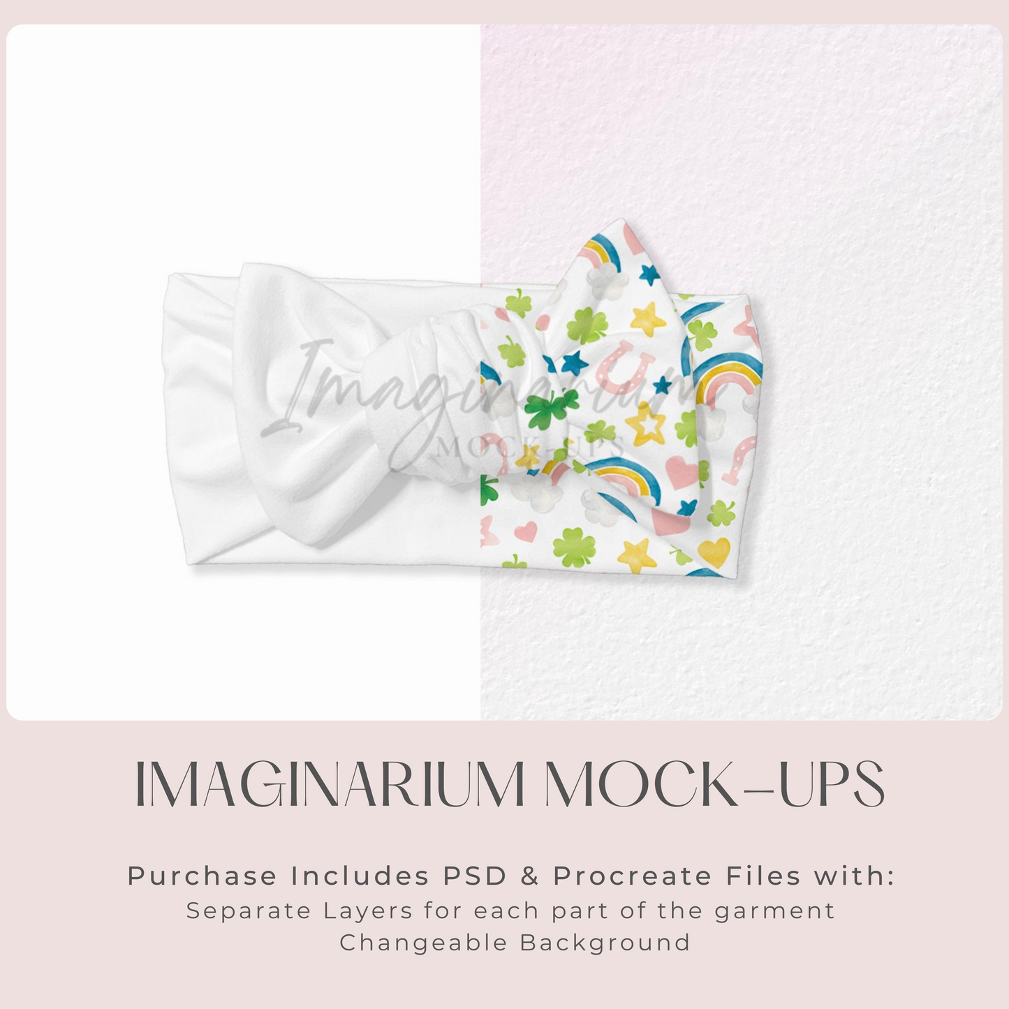 Chunky Knot Headwrap Mock Up, Realistic Mockup for Photoshop and Procreate