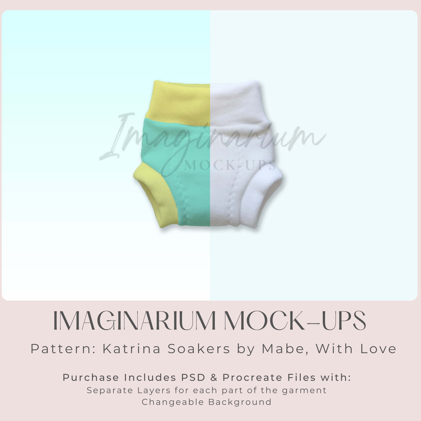 Katrina Soakers Mock Up, Realistic Mockup for Photoshop and Procreate