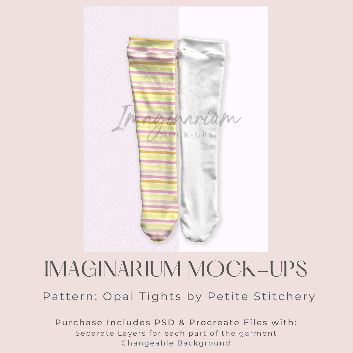 Knee High Socks Mock Up, Realistic Mockup for Photoshop and Procreate