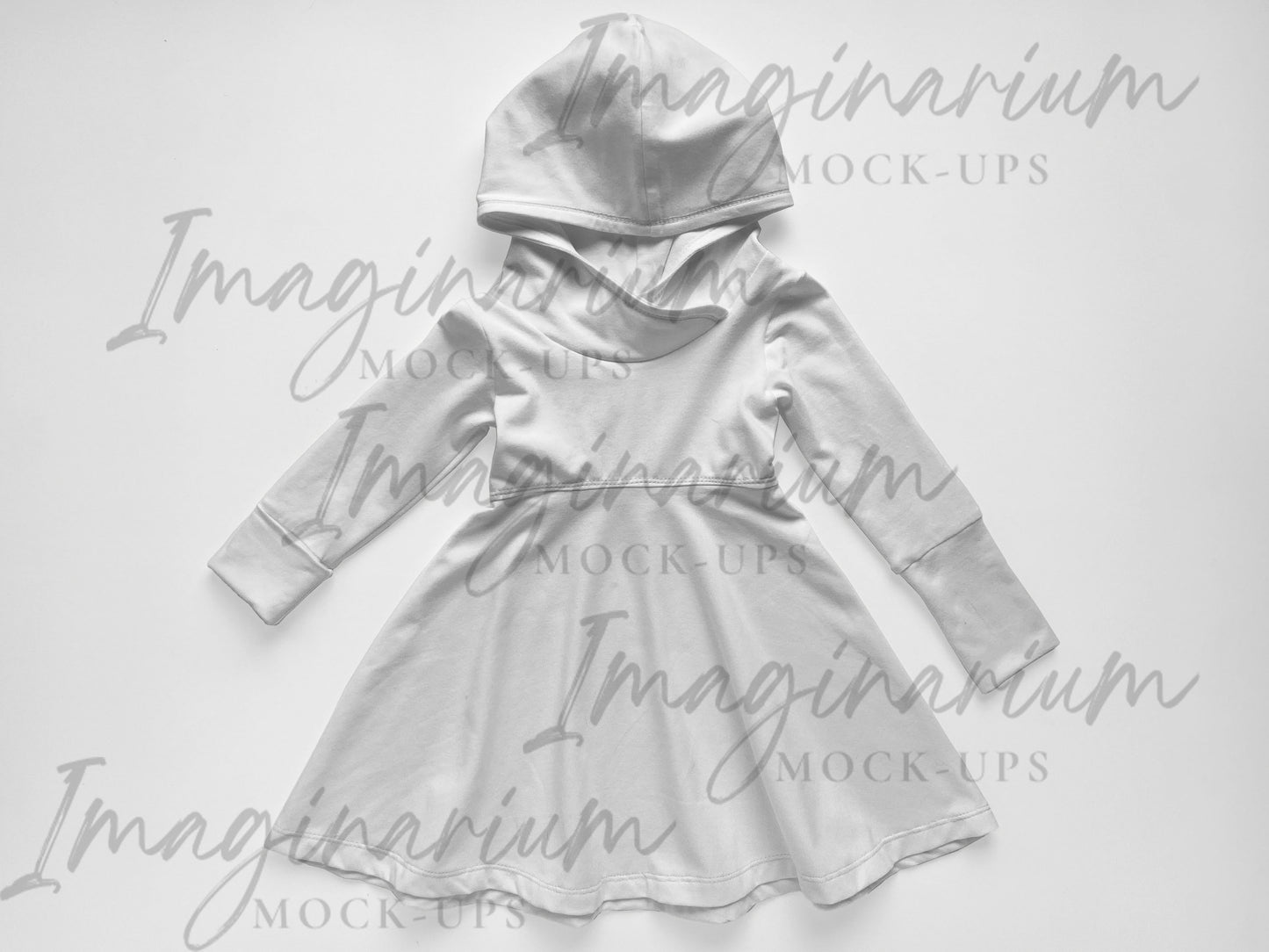Grow With Me Hooded Dress Long Sleeve Mock Up, Realistic Clothing Mockup for Photoshop and Procreate