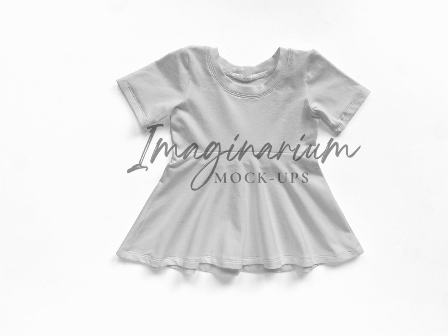 Short Sleeve Peplum Top Mock Up, Realistic Clothing Mockup for Photoshop and Procreate