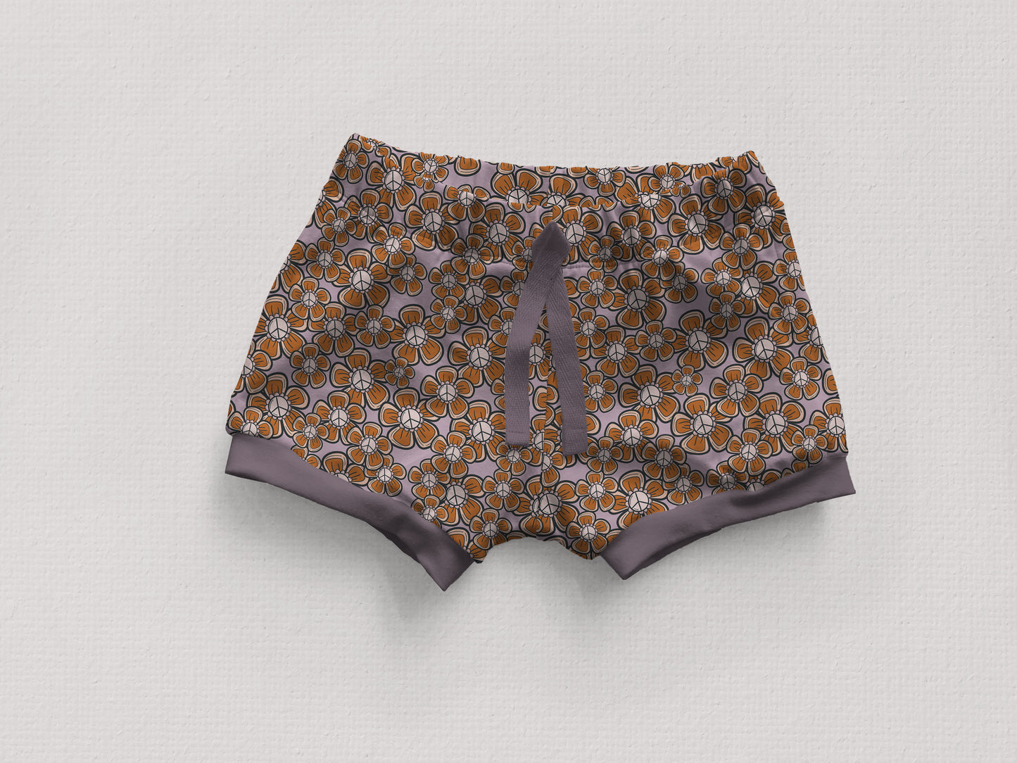 Elastic Waist Cuff Shorts Mock Up, Huntington Shorts, Realistic Clothing Mockup for Photoshop and Procreate