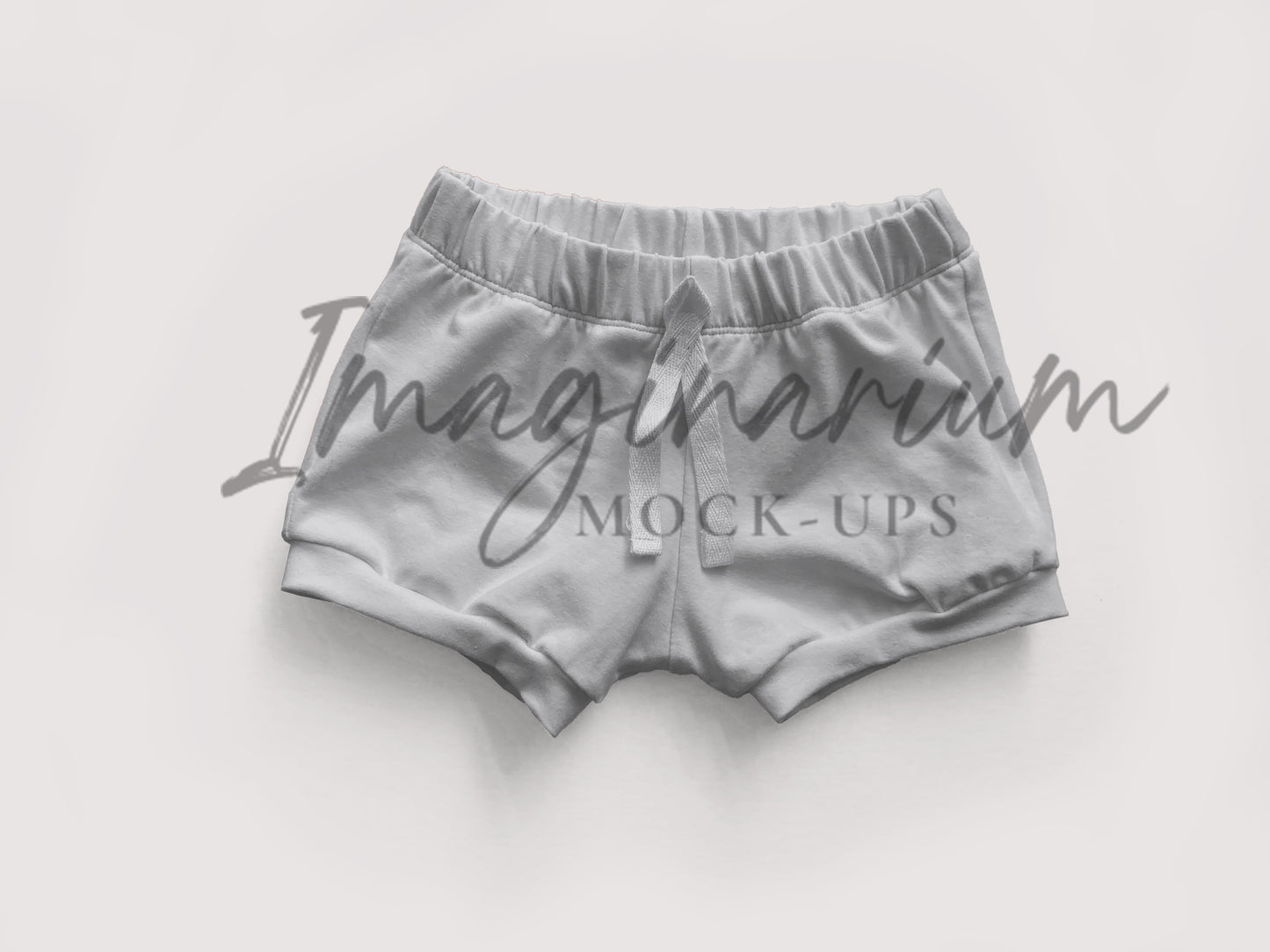Elastic Waist Cuff Shorts Mock Up, Huntington Shorts, Realistic Clothing Mockup for Photoshop and Procreate