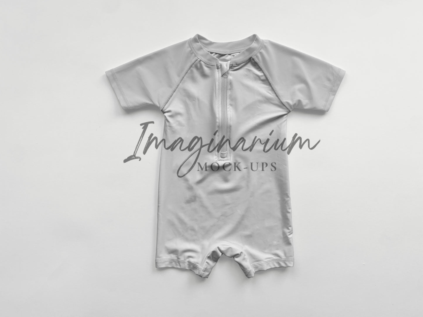 Rashguard Romper Short Sleeve Mock Up, Realistic Swimsuit Mockup for Photoshop and Procreate