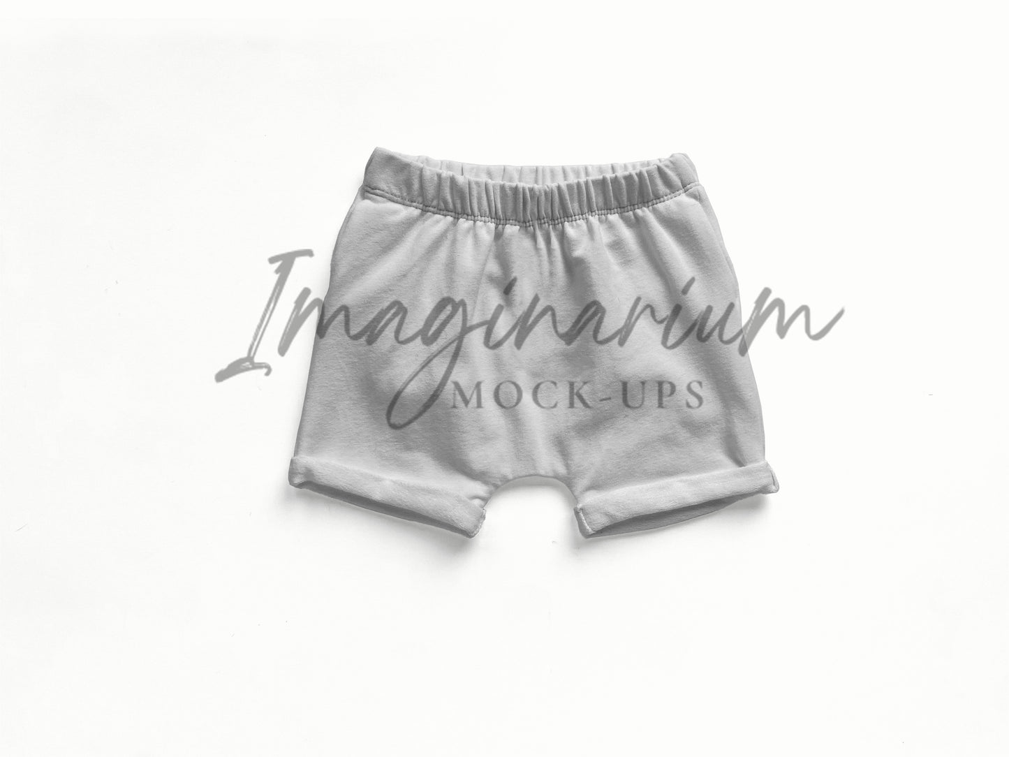 Gus + Steel Rolled Hem Shorts Mock Up, Realistic Clothing Mockup for Photoshop and Procreate