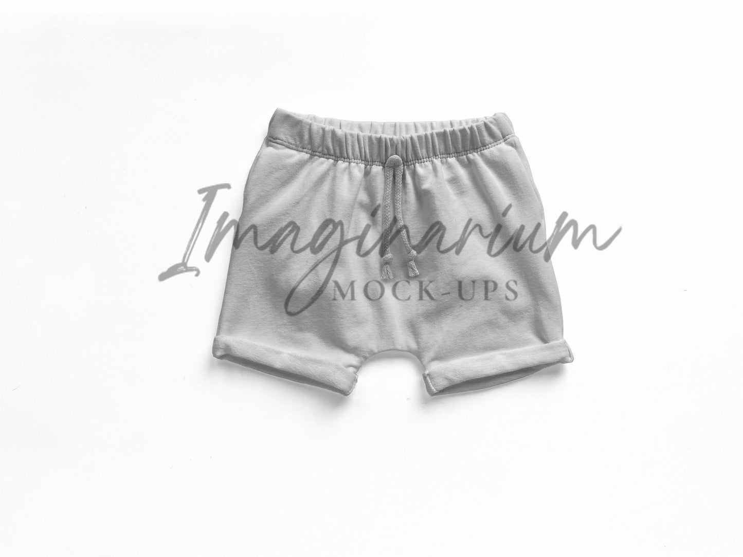Gus + Steel Rolled Hem Shorts Mock Up, Realistic Clothing Mockup for Photoshop and Procreate