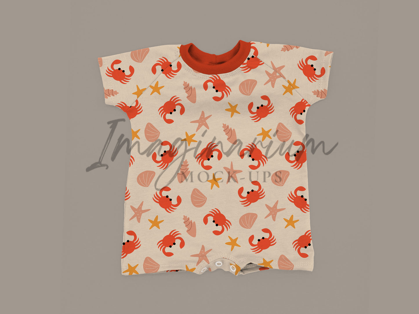 Raglan Sleeve Shorts Romper Mock Up, Rowan Romper, Realistic Clothing Mockup for Photoshop and Procreate