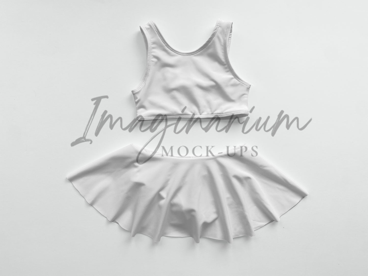 Skirted Two Piece Bahari Swimsuit Mockup, Realistic Swimwear Mock Up for Photoshop and Procreate