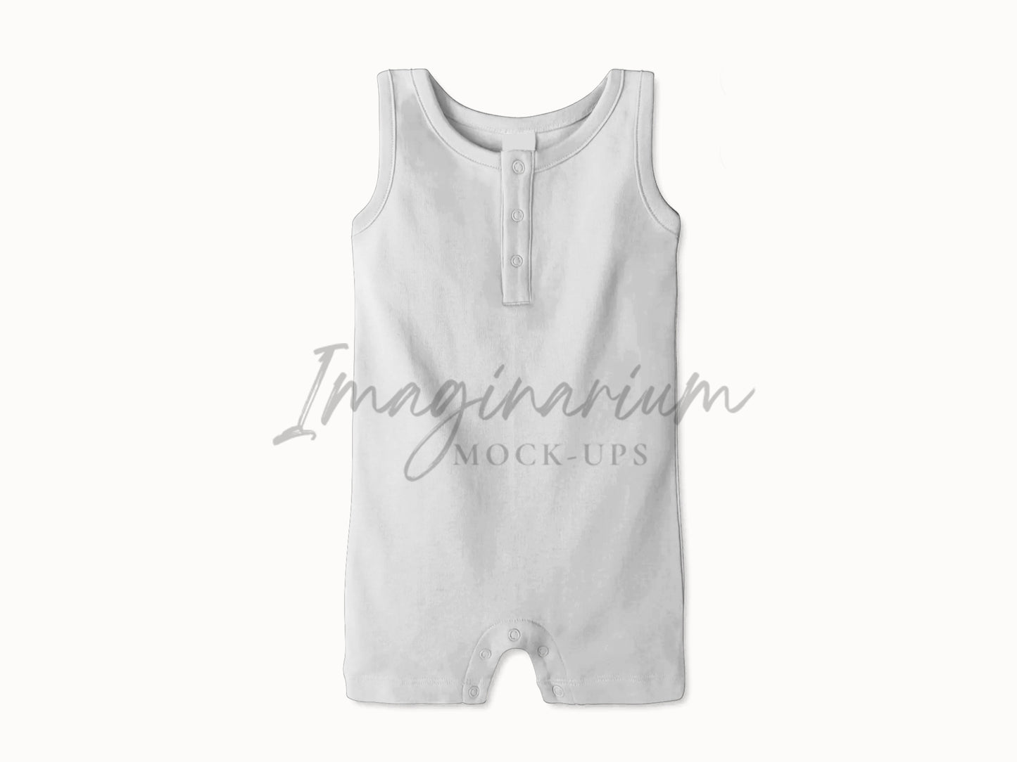 Henley Tank Romper Mock Up, Realistic Clothing Mockup for Photoshop and Procreate