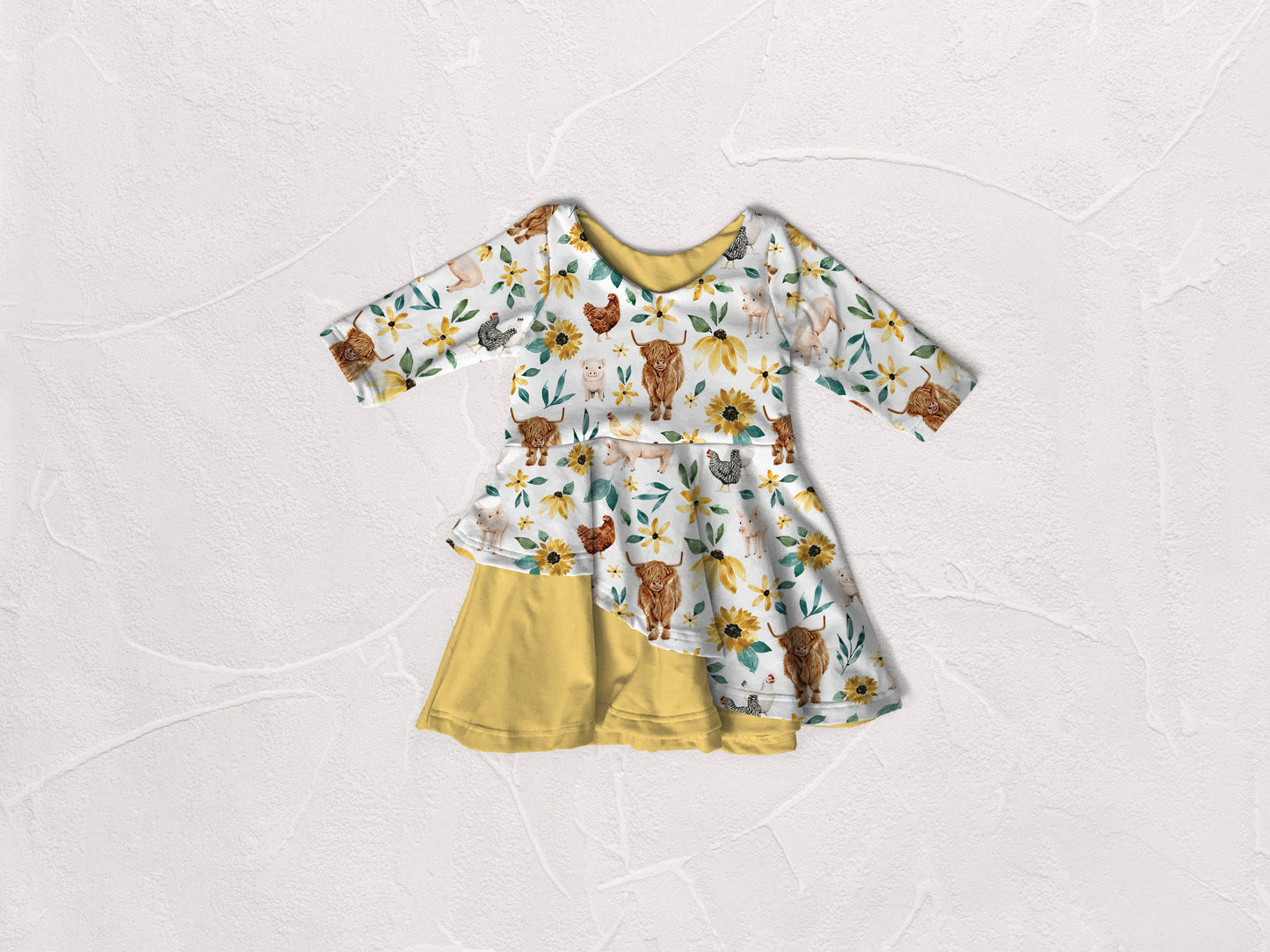 Double Skirt Dress Mock Up, Realistic Clothing Mockup for Photoshop and Procreate