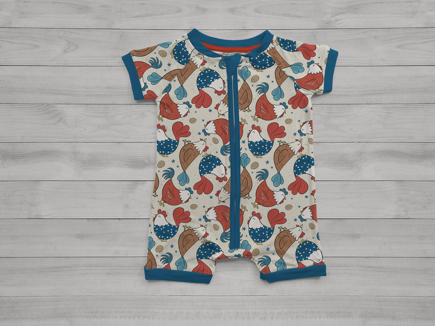 Zipper Sleeper Mock Up, Shorts Raglan Romper, Realistic Pajama Mockup for Photoshop and Procreate
